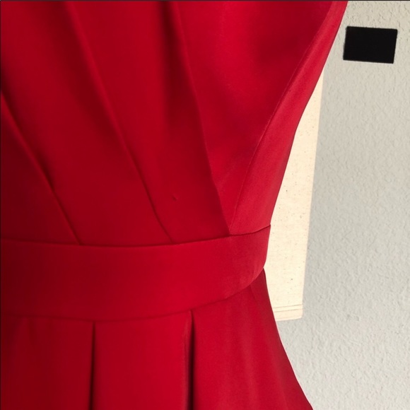 Bcbg inner bustier one shoulder red dress xs - Picture 7 of 10